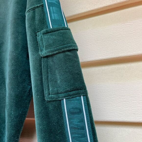 Tommy Hilfiger new tropical green velour, long sleeved, full zipper, sweater, S - Picture 10 of 11
